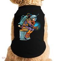 Retro Astronaut With Smartphone Doggie Tank thumb 0
