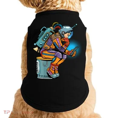 Retro Astronaut With Smartphone Doggie Tank