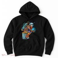 Retro Astronaut With Smartphone Hoodie thumb 0
