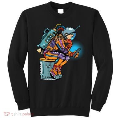 Retro Astronaut With Smartphone Sweatshirt