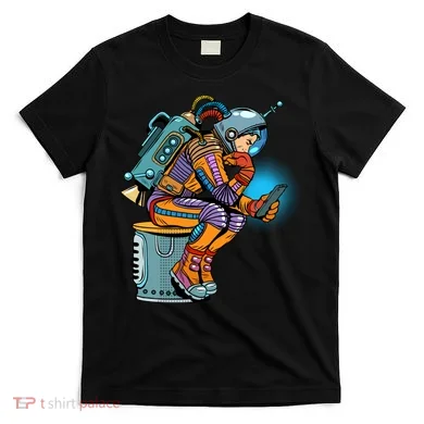 Retro Astronaut With Smartphone T-Shirt