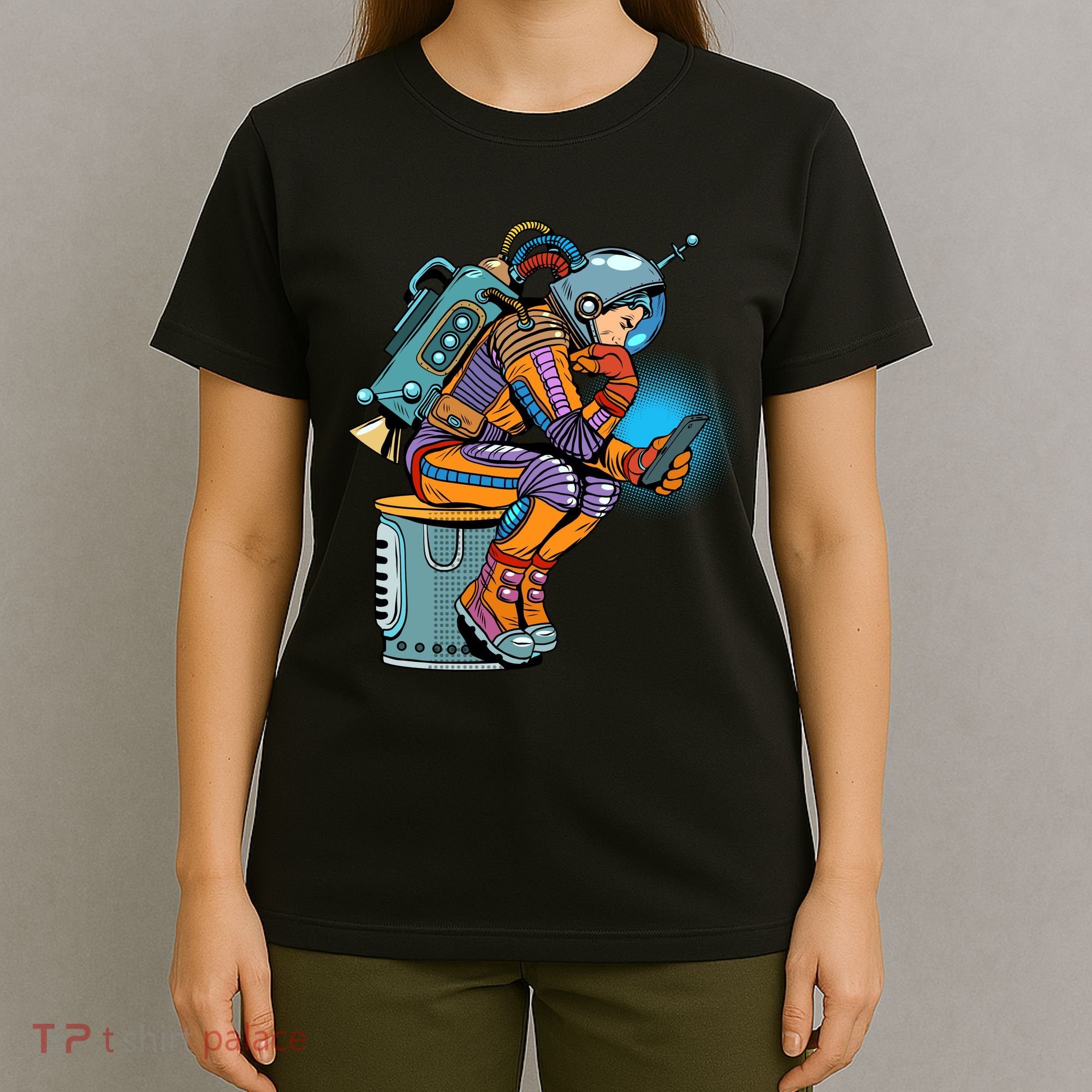 Retro Astronaut With Smartphone T-Shirt