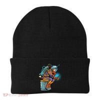 Retro Astronaut With Smartphone Beanie thumb 0