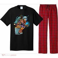 Retro Astronaut With Smartphone Pajama Set thumb 0