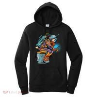 Retro Astronaut With Smartphone Women's Hoodie thumb 0