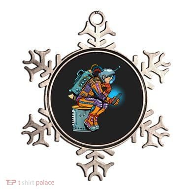 Retro Astronaut With Smartphone Ornament