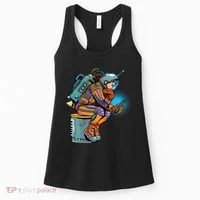 Retro Astronaut With Smartphone Women's Tank Top thumb 0