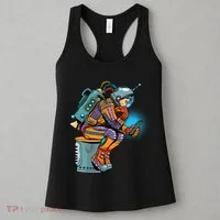 Retro Astronaut With Smartphone Women's Tank Top thumb 3