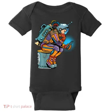 Retro Astronaut With Smartphone Baby Bodysuit