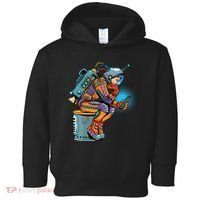 Retro Astronaut With Smartphone Toddler Hoodie thumb 0