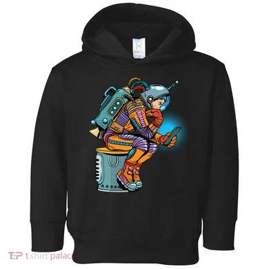 Retro Astronaut With Smartphone Toddler Hoodie
