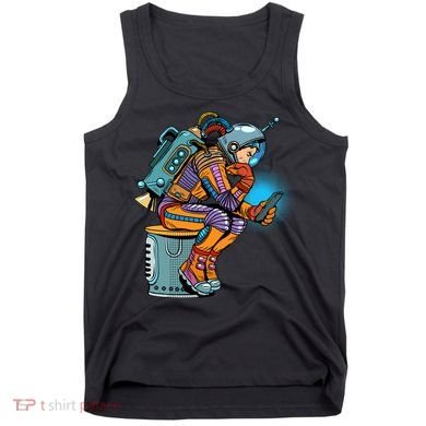 Retro Astronaut With Smartphone Tank Top