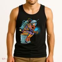 Retro Astronaut With Smartphone Tank Top thumb 3