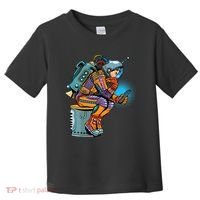 Retro Astronaut With Smartphone Toddler T-Shirt thumb 0