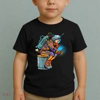 Retro Astronaut With Smartphone Toddler T-Shirt thumb 2