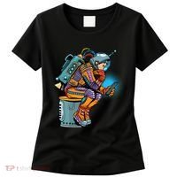 Retro Astronaut With Smartphone Women's T-Shirt thumb 0