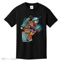 Retro Astronaut With Smartphone Kids T-Shirt thumb 0