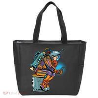Retro Astronaut With Smartphone Tote Bag thumb 0