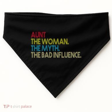 Retro Aunt The Woman Myth Bad Influence USA-Made Doggie Bandana