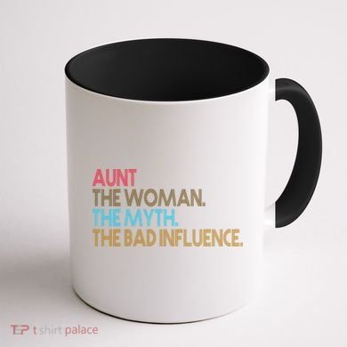 Retro Aunt The Woman Myth Bad Influence Coffee Mug back