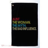 Retro Aunt The Woman Myth Bad Influence Golf Towel thumb 0