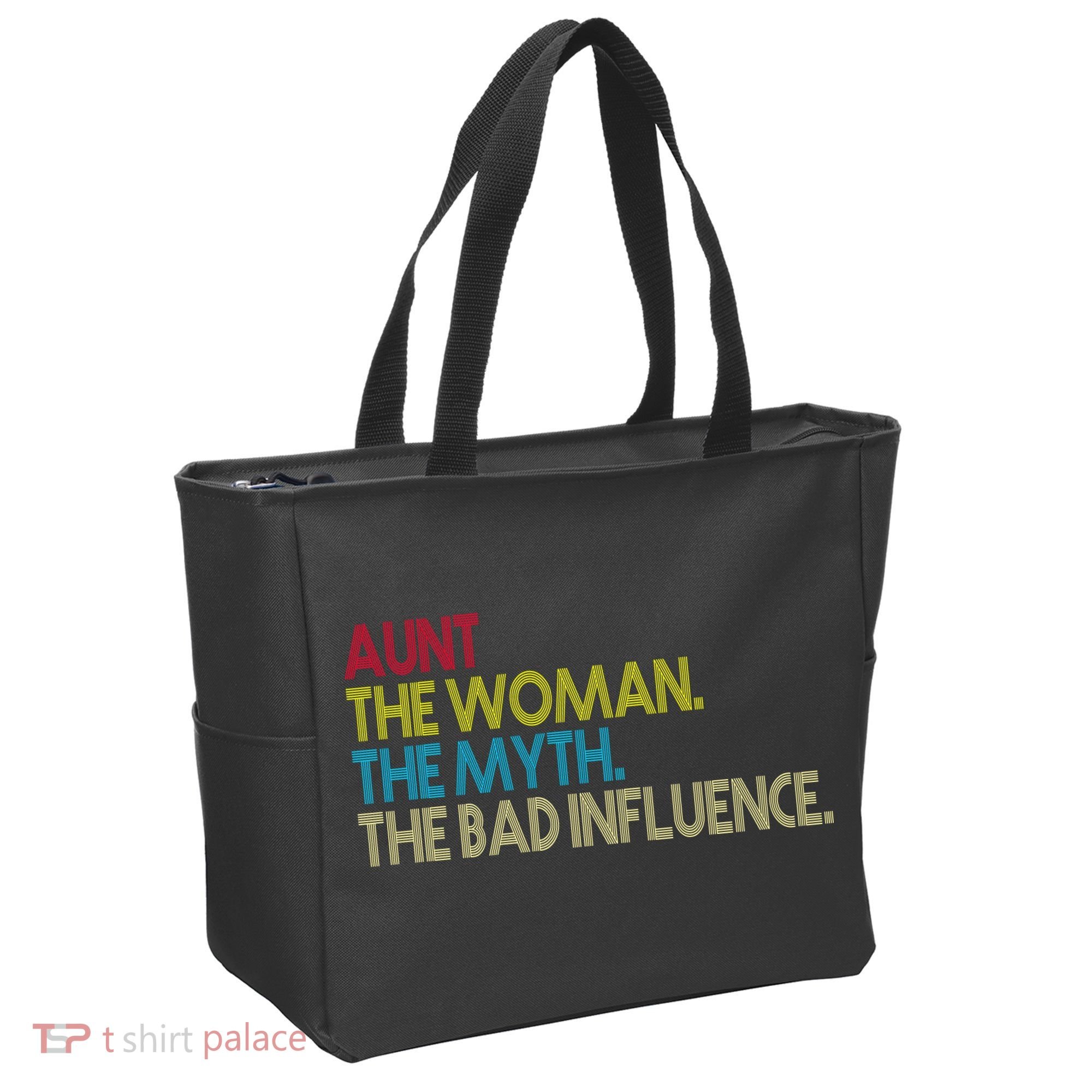 Retro Aunt The Woman Myth Bad Influence Tote Bag
