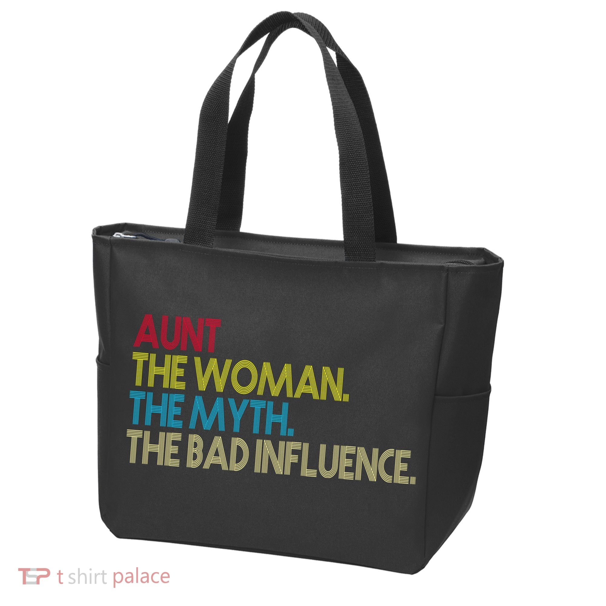 Retro Aunt The Woman Myth Bad Influence Tote Bag