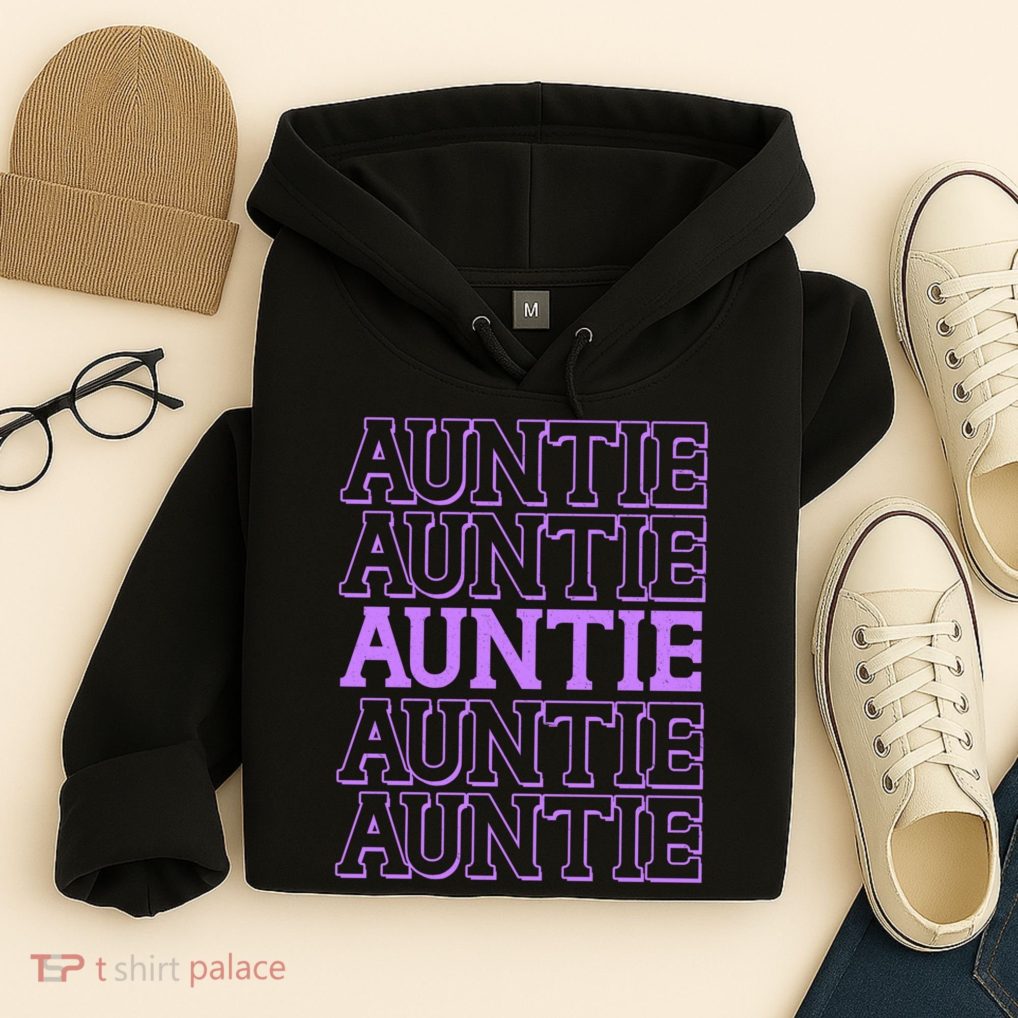 Retro Auntie Pattern   Hoodie