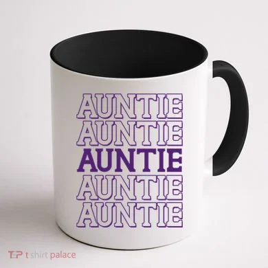 Retro Auntie Pattern   Coffee Mug back