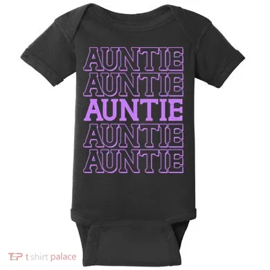 Retro Auntie Pattern   Baby Bodysuit