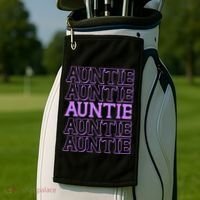 Retro Auntie Pattern   Golf Towel thumb 2