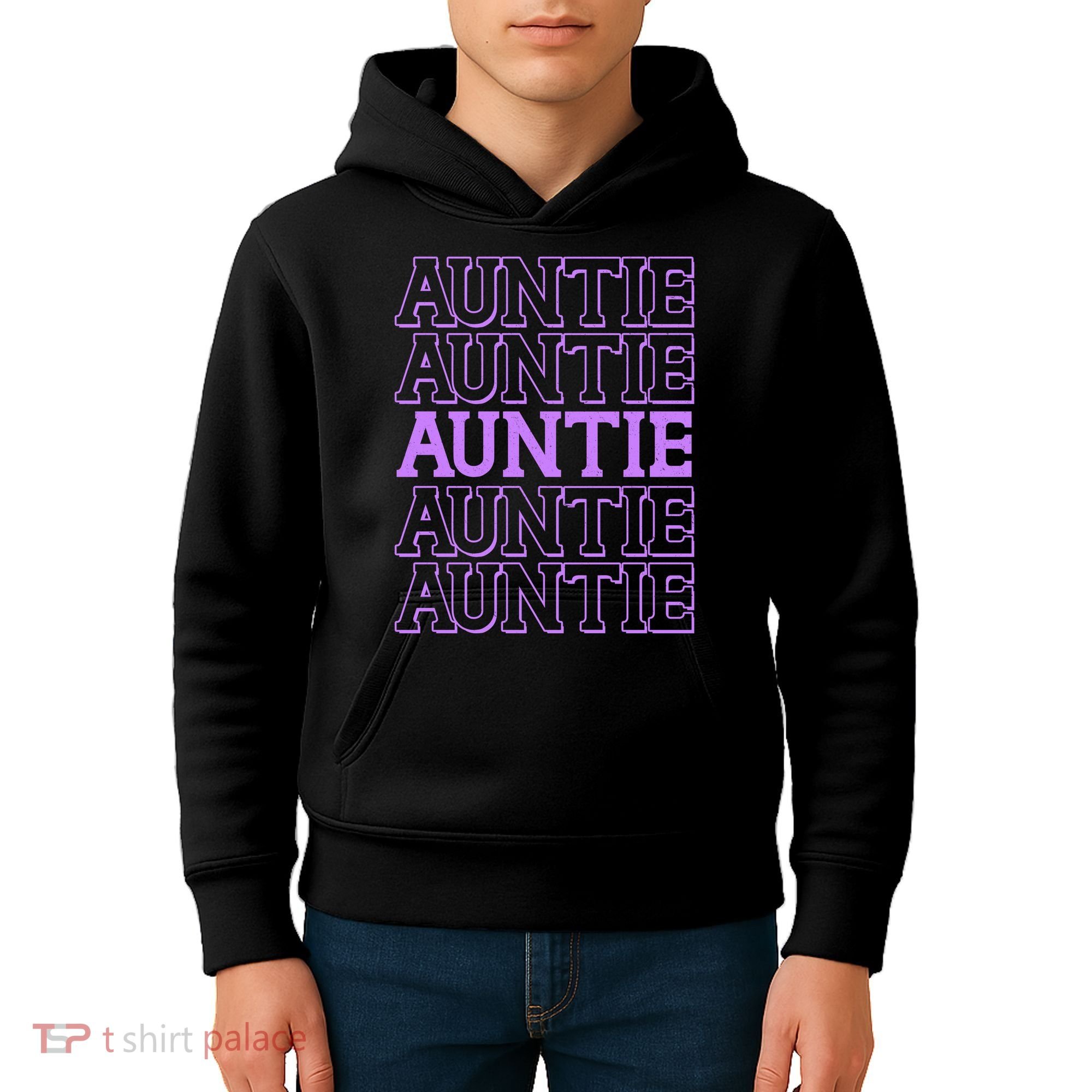 Retro Auntie Pattern   Kids Hoodie