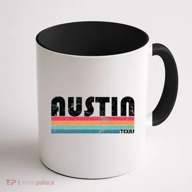 Retro Austin Texas Coffee Mug back
