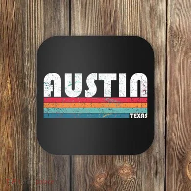 Retro Austin Texas Coaster
