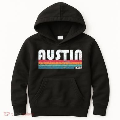 Retro Austin Texas Kids Hoodie