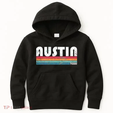 Retro Austin Texas Kids Hoodie