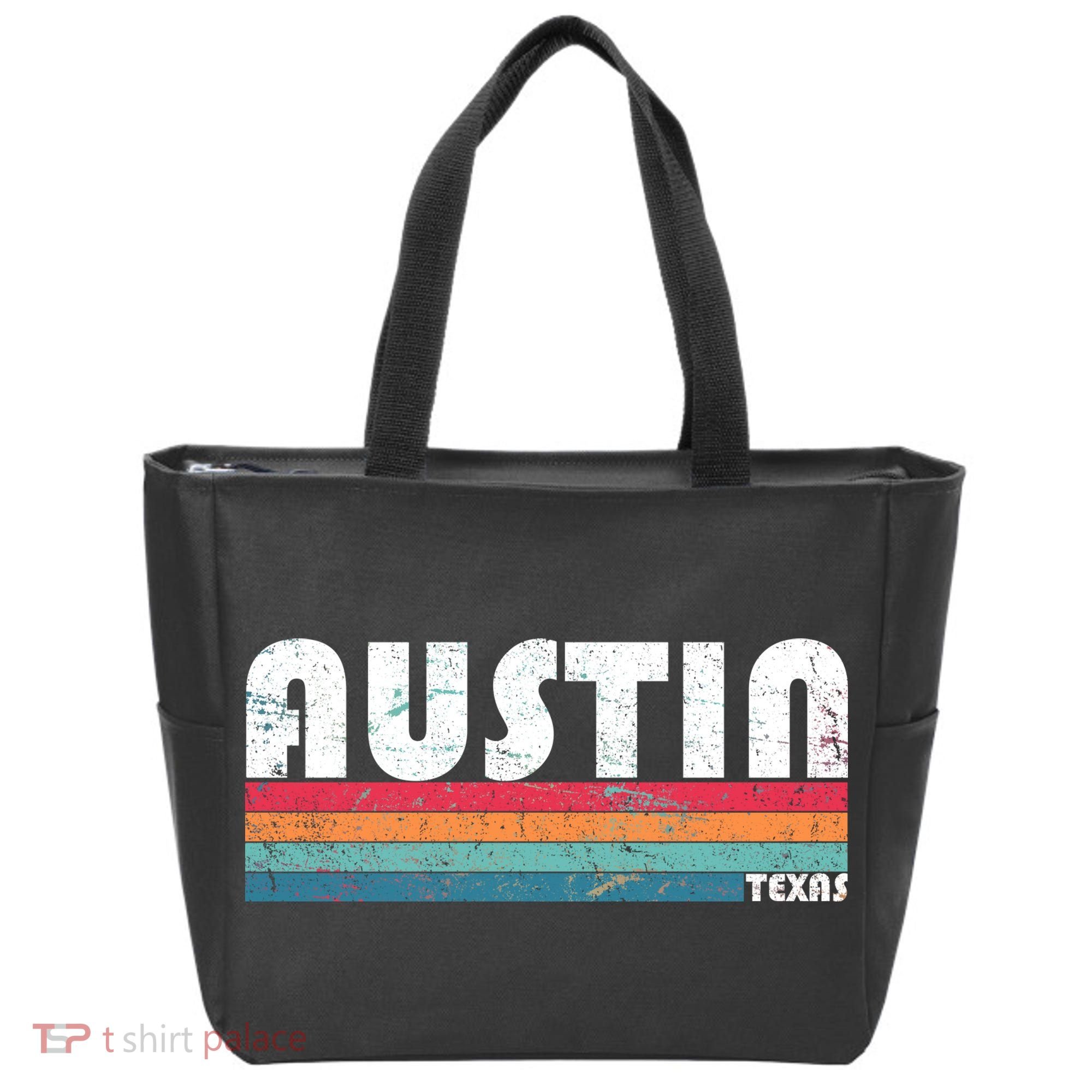 Retro Austin Texas Tote Bag