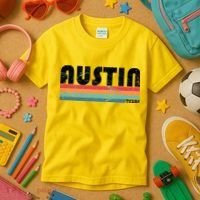Retro Austin Texas Kids T-Shirt thumb 3