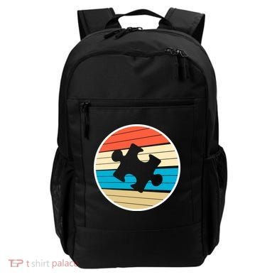 Retro Autism Awareness Puzzle Piece Backpack