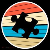 Retro Autism Awareness Puzzle Piece Bucket Hat thumb 4