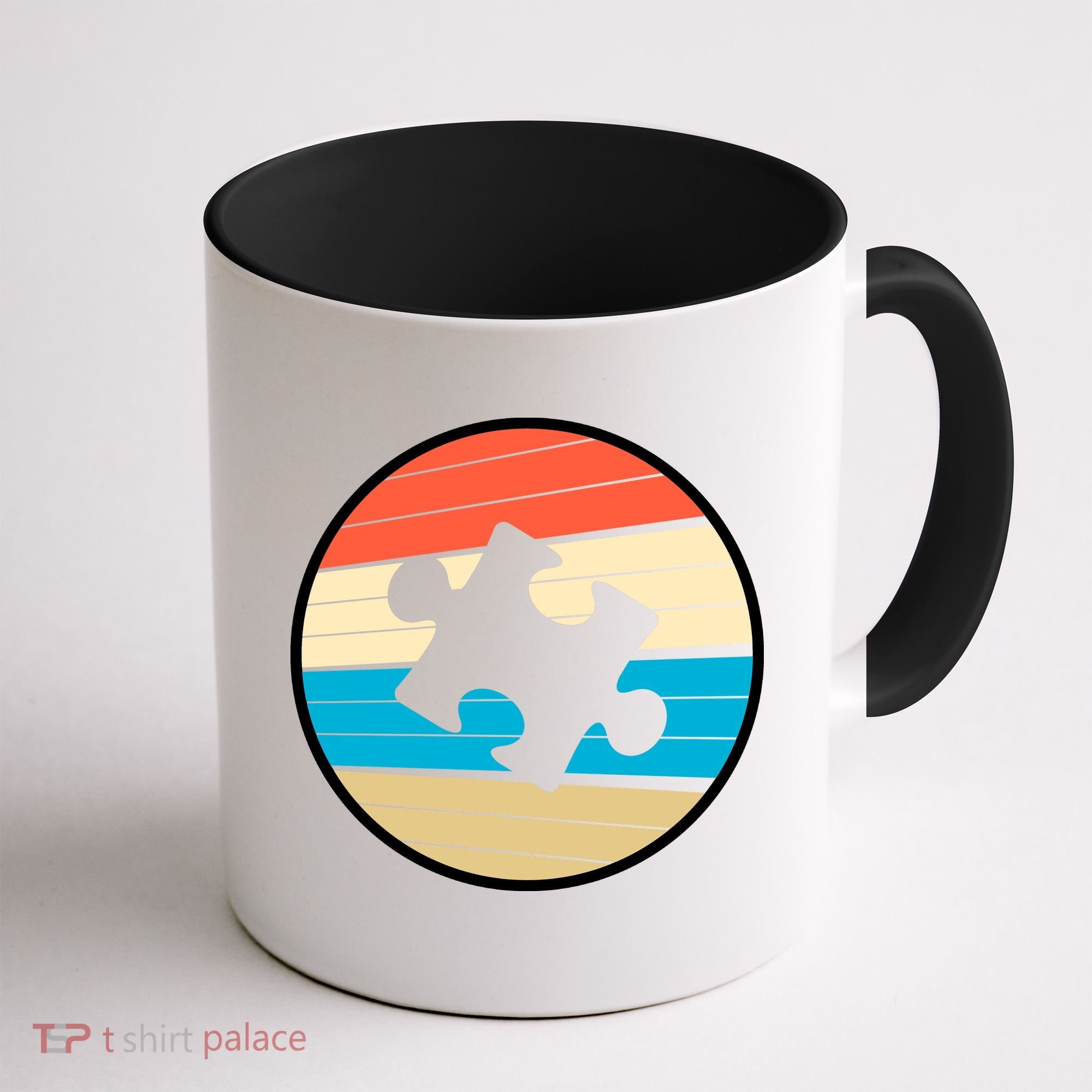 Retro Autism Awareness Puzzle Piece Coffee Mug