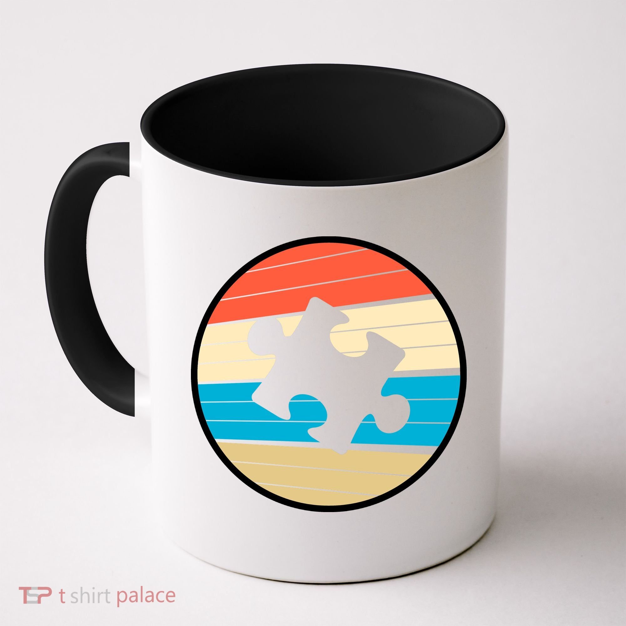 Retro Autism Awareness Puzzle Piece Coffee Mug