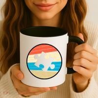 Retro Autism Awareness Puzzle Piece Coffee Mug thumb 3