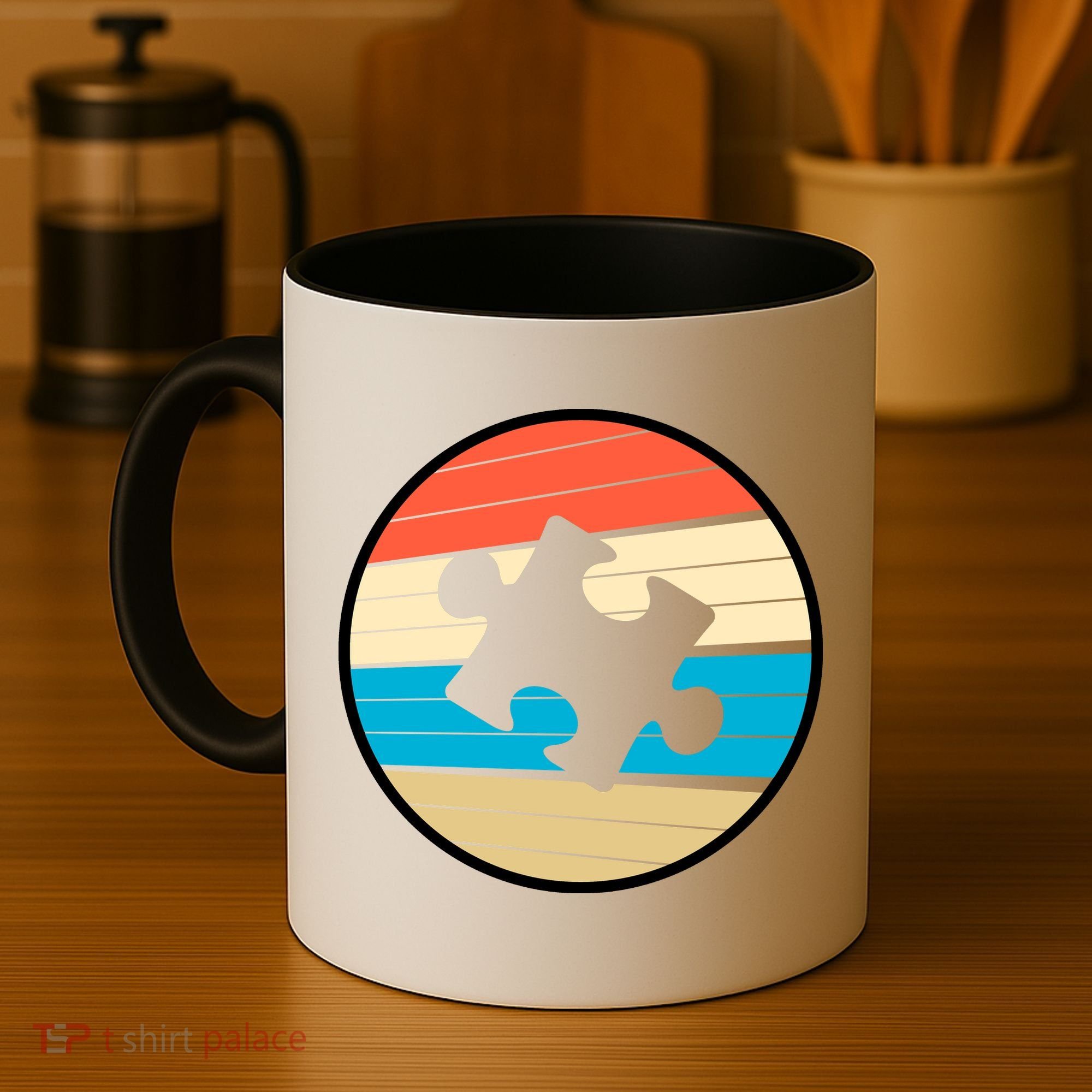 Retro Autism Awareness Puzzle Piece Coffee Mug