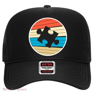 Retro Autism Awareness Puzzle Piece Hat