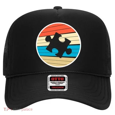 Retro Autism Awareness Puzzle Piece Hat