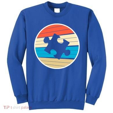 Retro Autism Awareness Puzzle Piece Sweatshirt