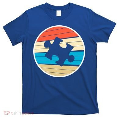 Retro Autism Awareness Puzzle Piece T-Shirt