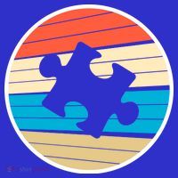 Retro Autism Awareness Puzzle Piece Coaster thumb 2