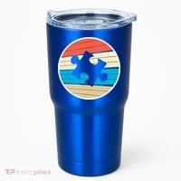 Retro Autism Awareness Puzzle Piece Tumbler thumb 0